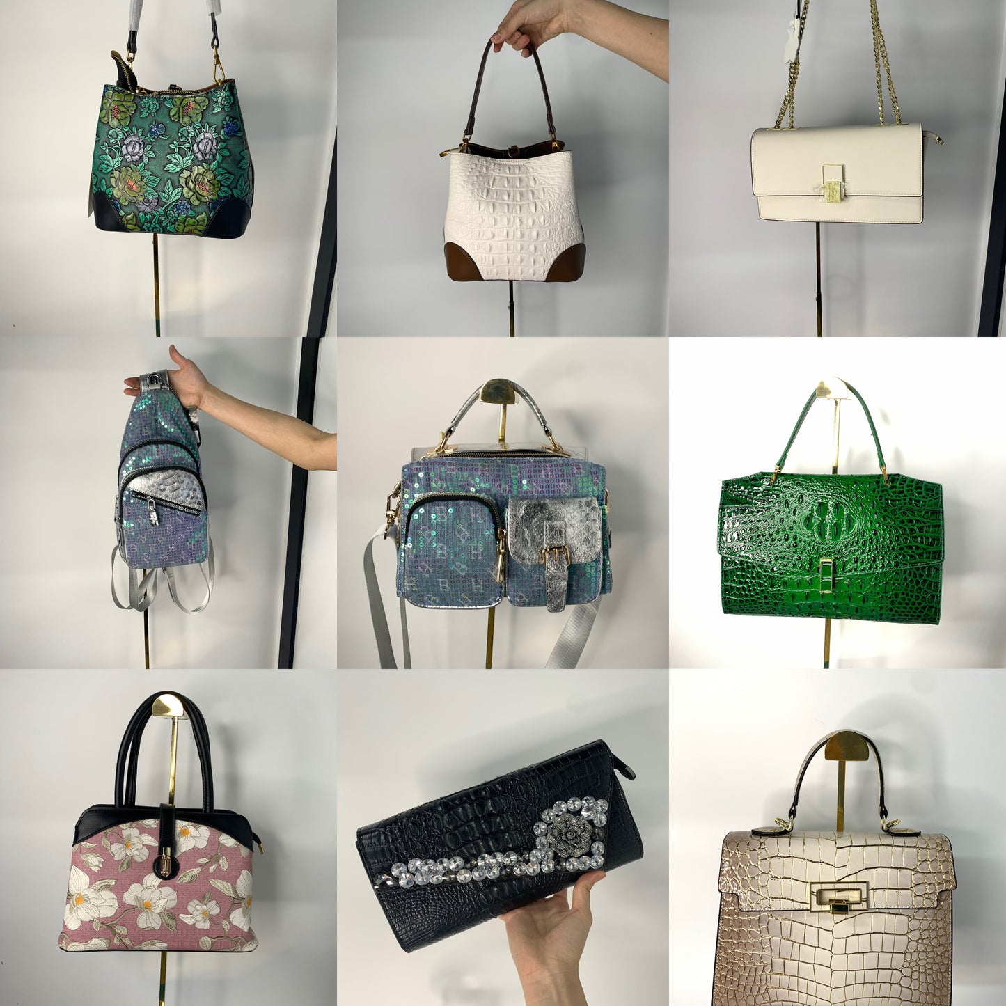 High-end luxury Leather Popular Handbags(Enter quantity to pay)