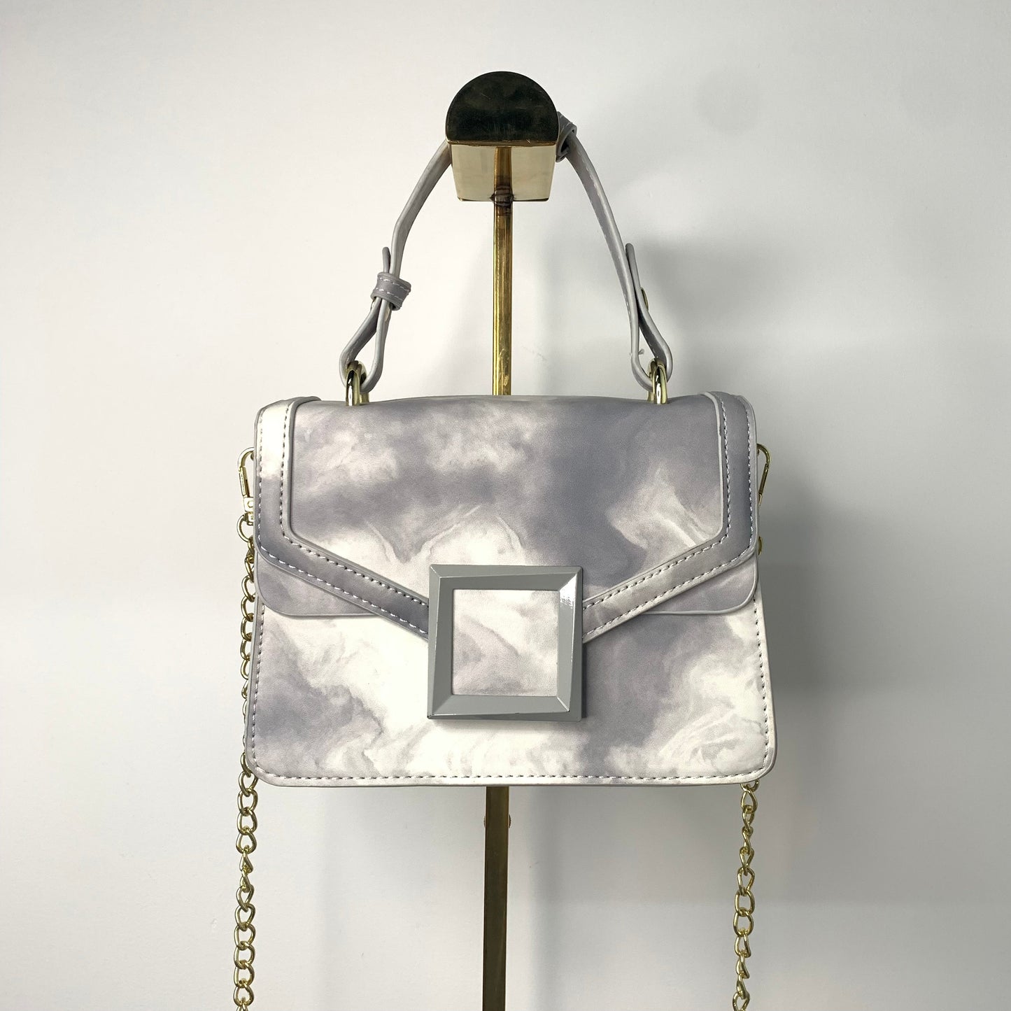 [YX] White and white square bag