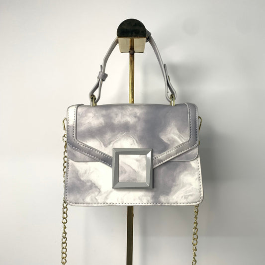 [YX] White and white square bag