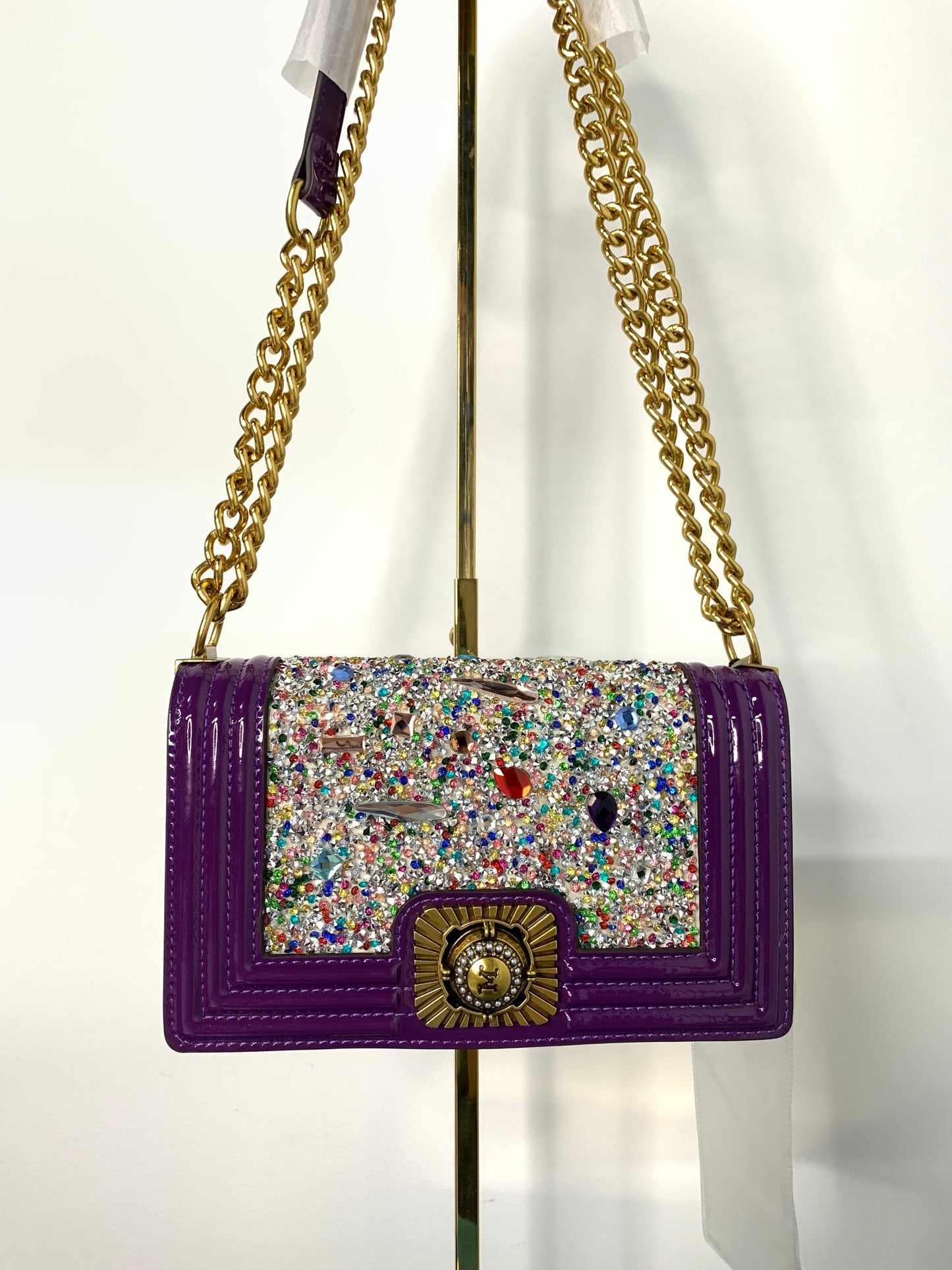 [YX] Purple bag with diamond inlaid-1