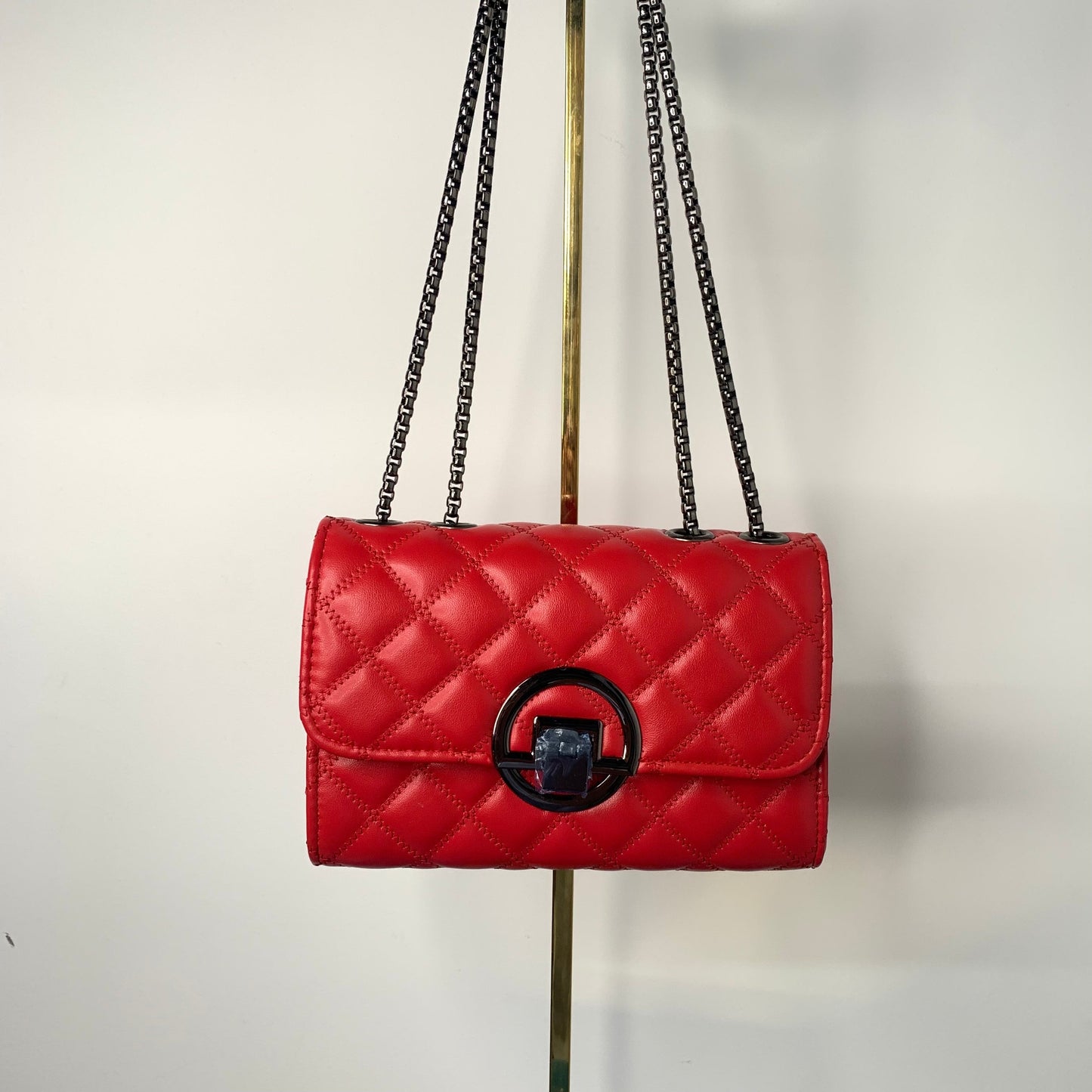[YX]Red lattice bag