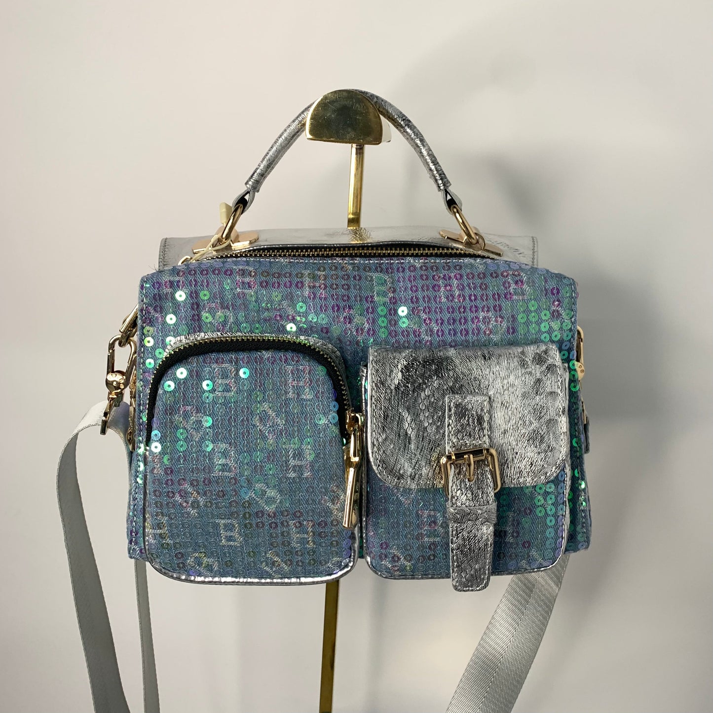 [YX]Blue glitter bag