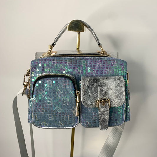 [YX]Blue glitter bag-1