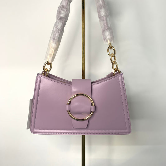 [YX] Gold circle purple bag-1