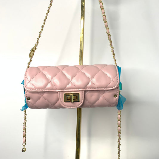[YX]Gold trim pink bag-1