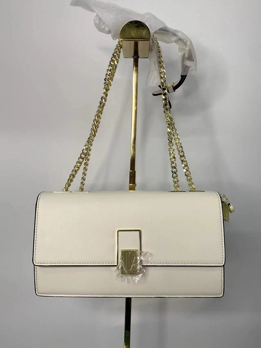 [YX] Gold trim white bag-1